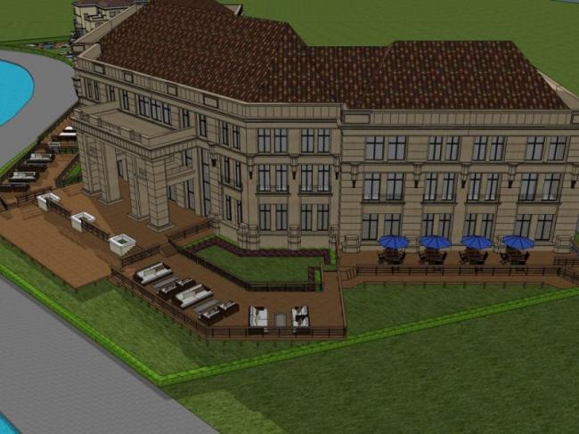 Sketchup商业模型|多层会所,古典风格 Sketchup商业模型|多层会所,古典风格