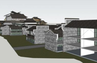 Sketchup商业模型|多层商业建筑，中式风格-BIM建筑网