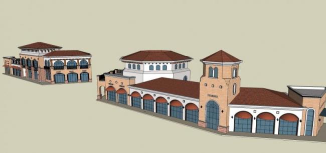 Sketchup商业模型|多层会所,古典风格 Sketchup商业模型|多层会所,古典风格