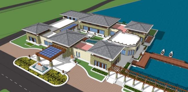 Sketchup商业模型|低层会所,古典风格 Sketchup商业模型|低层会所,古典风格