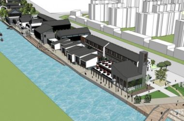 Sketchup商业模型|商业街，现代中式风格-BIM建筑网