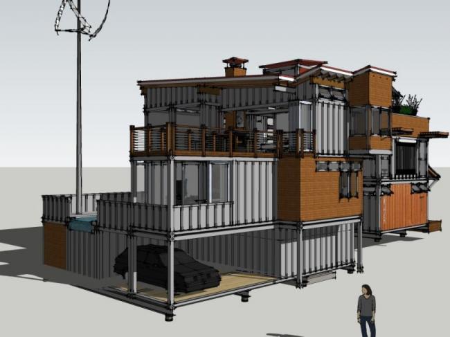 Sketchup住宅模型|独栋住宅,现代风格 Sketchup住宅模型|独栋住宅,现代风格