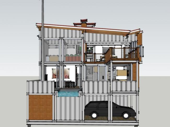 Sketchup住宅模型|独栋住宅,现代风格 Sketchup住宅模型|独栋住宅,现代风格