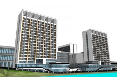 Sketchup医院模型|多高层医院,医疗建筑,现代风格-BIM建筑网