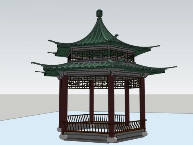 Sketchup小品模型|亭子,中式风格,小品 Sketchup小品模型|亭子,中式风格,小品