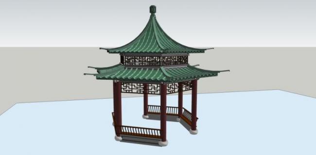Sketchup小品模型|亭子,中式风格,小品 Sketchup小品模型|亭子,中式风格,小品