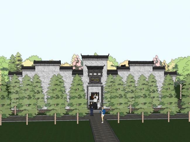 Sketchup住宅模型|院落,中式风格 Sketchup住宅模型|院落,中式风格