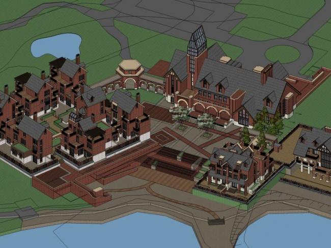 Sketchup商业模型|多层会所,古典风格 Sketchup商业模型|多层会所,古典风格