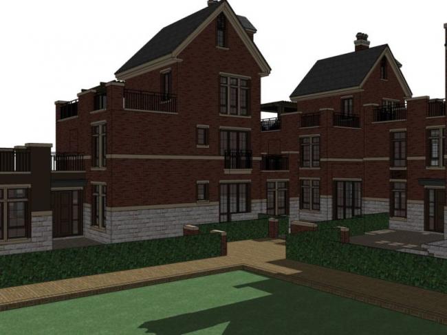 Sketchup商业模型|多层会所,古典风格 Sketchup商业模型|多层会所,古典风格