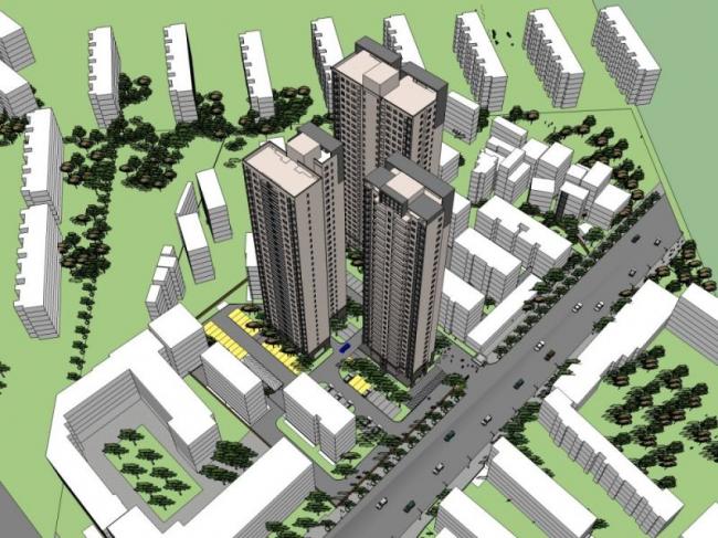 Sketchup综合体模型|高层综合体,现代风格 Sketchup综合体模型|高层综合体,现代风格