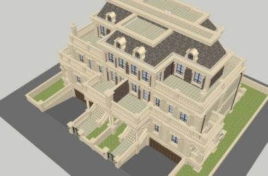 Sketchup商业模型|多层会所，古典风格-BIM建筑网