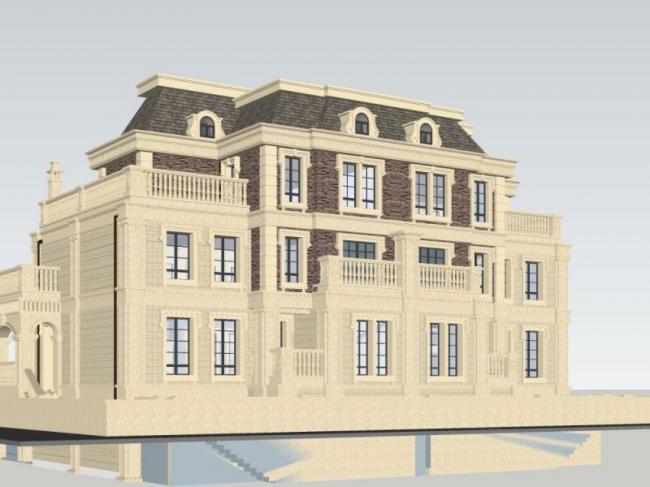 Sketchup商业模型|多层会所,古典风格 Sketchup商业模型|多层会所,古典风格