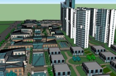 Sketchup综合体模型|多层高层混合综合体,现代风格-BIM建筑网