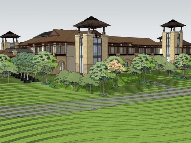 Sketchup商业模型|会所,东南亚风格 Sketchup商业模型|会所,东南亚风格