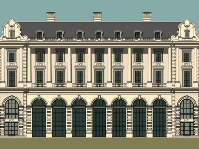 Sketchup商业模型|多层会所,古典风格 Sketchup商业模型|多层会所,古典风格