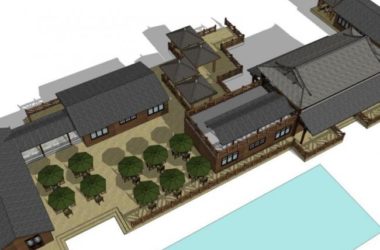 Sketchup酒店模型|酒店,中式风格-BIM建筑网