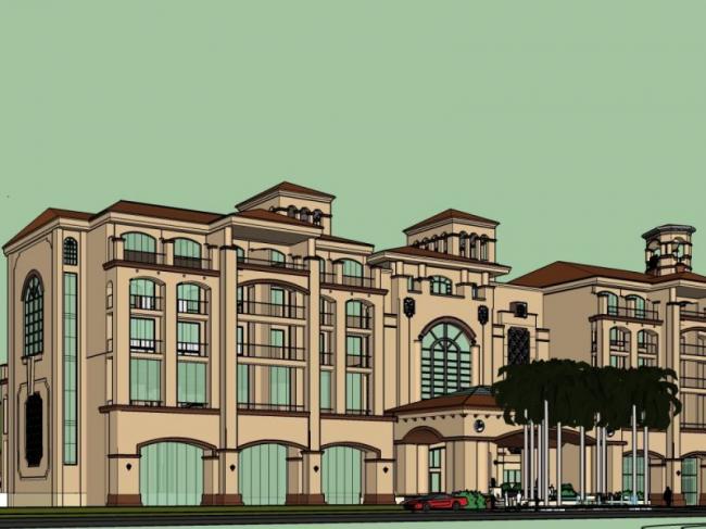 Sketchup酒店模型|多层酒店,西班牙风格 Sketchup酒店模型|多层酒店,西班牙风格