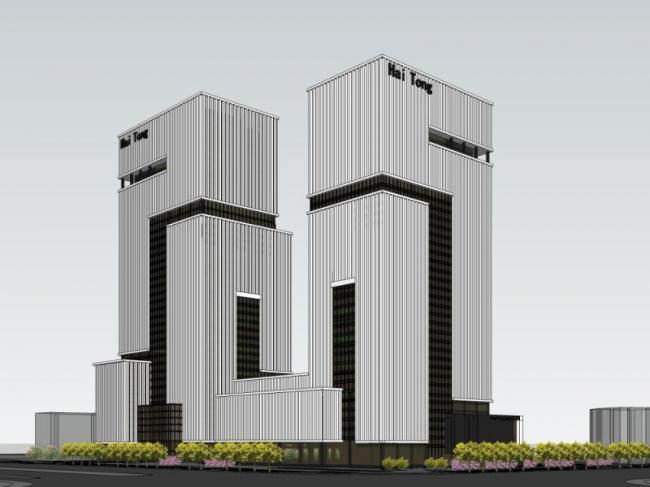Sketchup办公模型|超高层办公楼,现代风格 Sketchup办公模型|超高层办公楼,现代风格