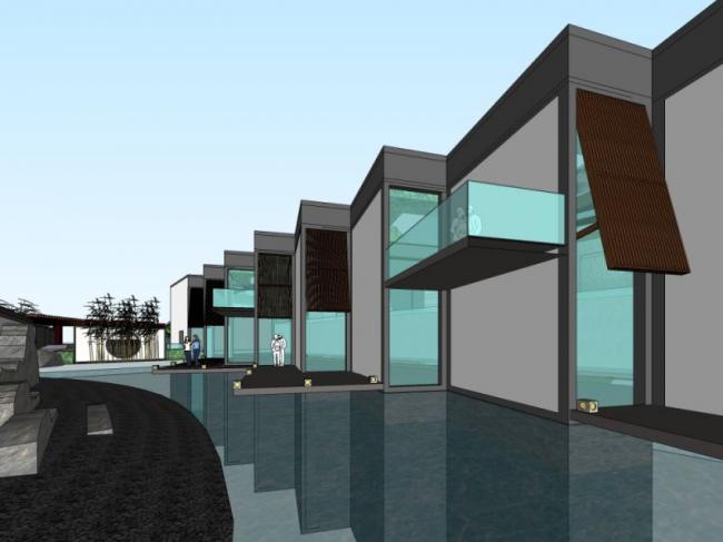 Sketchup酒店模型|多层酒店,中式风格 Sketchup酒店模型|多层酒店,中式风格