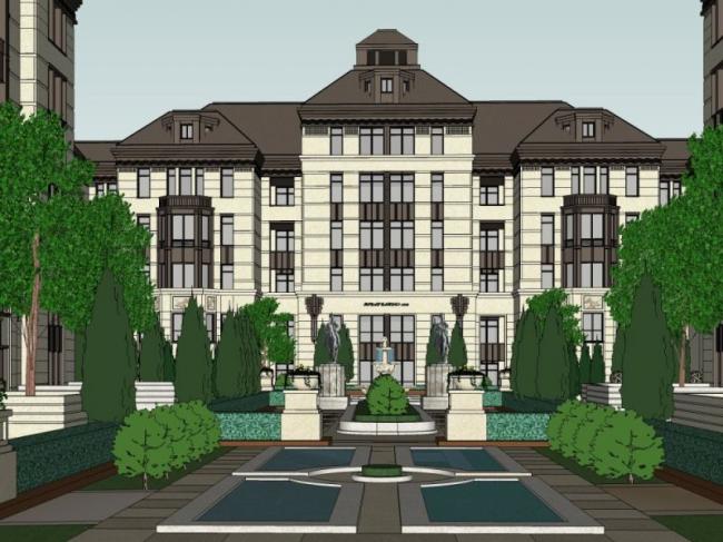 Sketchup商业模型|多层会所,现代风格 Sketchup商业模型|多层会所,现代风格