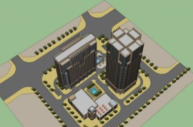 Sketchup酒店模型|高层酒店,现代风格-BIM建筑网