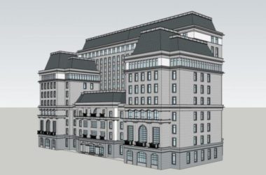 Sketchup酒店模型|多层办公酒店,现代风格-BIM建筑网