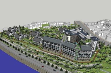 Sketchup酒店模型|多层山地酒店,中式风格-BIM建筑网