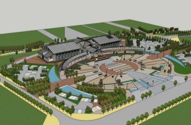 Sketchup酒店模型|温泉酒店,现代中式风格-BIM建筑网
