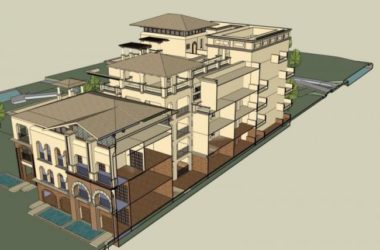 Sketchup酒店模型|多层度假酒店,东南亚风格-BIM建筑网