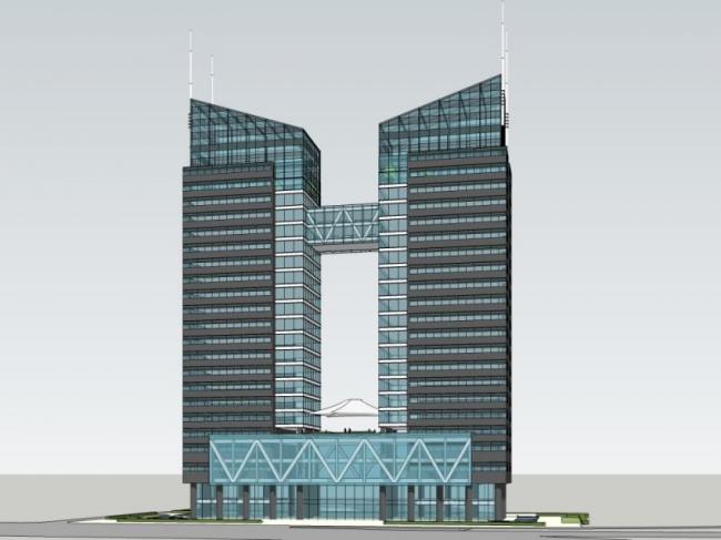 Sketchup办公模型|超高层办公楼,现代风格 Sketchup办公模型|超高层办公楼,现代风格