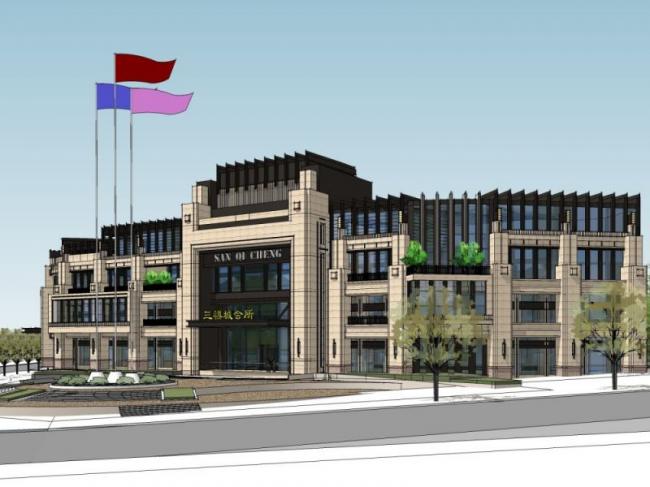 Sketchup商业模型|多层会所,现代风格 Sketchup商业模型|多层会所,现代风格