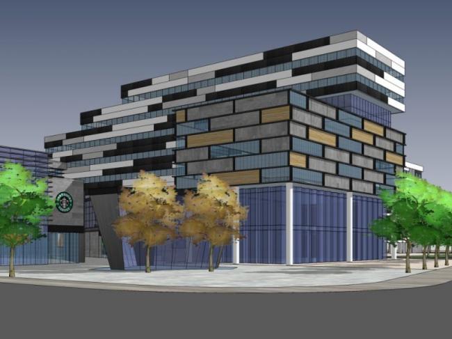 Sketchup商业模型|多层商业街,现代风格 Sketchup商业模型|多层商业街,现代风格