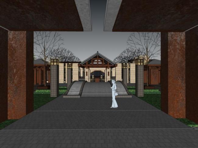 Sketchup商业模型|低层会所,现代风格 Sketchup商业模型|低层会所,现代风格