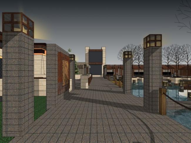 Sketchup商业模型|低层会所,现代风格 Sketchup商业模型|低层会所,现代风格