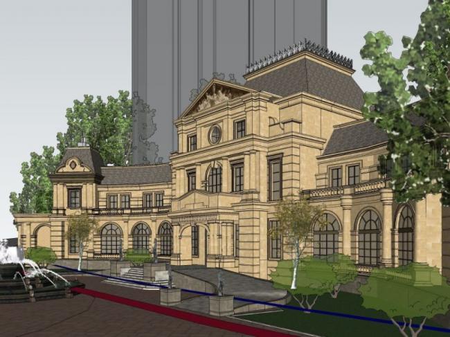 Sketchup商业模型|多层会所,古典风格 Sketchup商业模型|多层会所,古典风格