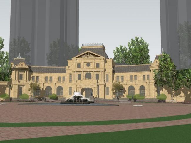 Sketchup商业模型|多层会所,古典风格 Sketchup商业模型|多层会所,古典风格