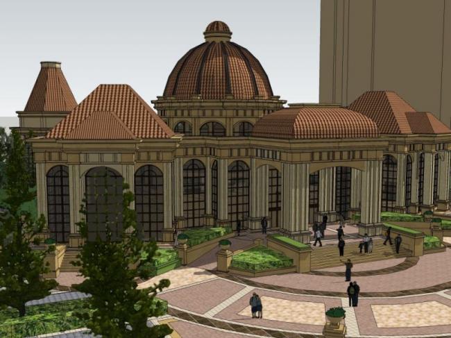 Sketchup商业模型|多层会所,古典风格 Sketchup商业模型|多层会所,古典风格