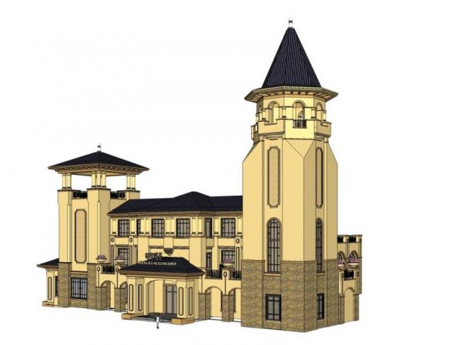 Sketchup商业模型|多层会所,欧式风格 Sketchup商业模型|多层会所,欧式风格