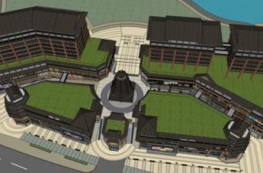 Sketchup商业模型|多层商业建筑，现代中式风格-BIM建筑网