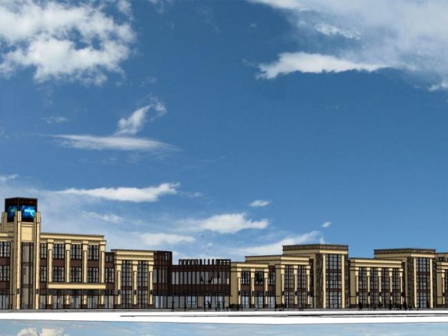 Sketchup商业模型|多层商业街,古典风格 Sketchup商业模型|多层商业街,古典风格