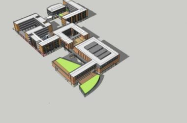 Sketchup学校模型|多层学校,校园教育建筑,现代风格-BIM建筑网