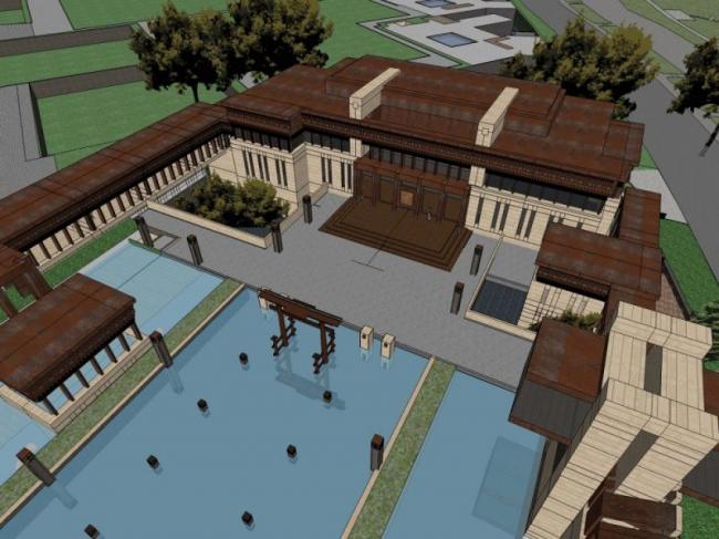 Sketchup商业模型|低层会所,现代风格 Sketchup商业模型|低层会所,现代风格