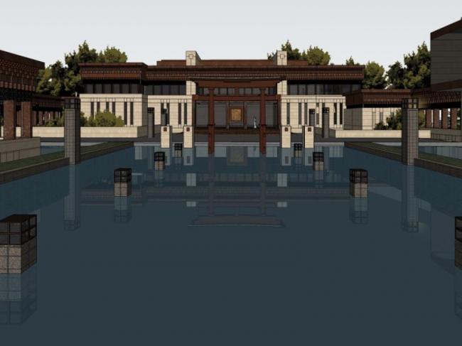 Sketchup商业模型|低层会所,现代风格 Sketchup商业模型|低层会所,现代风格