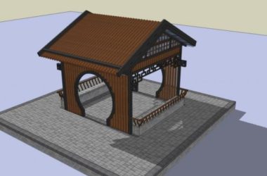Sketchup小品模型|亭子,中式风格,小品-BIM建筑网