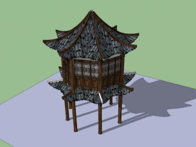 Sketchup小品模型|亭子,中式风格,小品 Sketchup小品模型|亭子,中式风格,小品