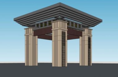 Sketchup小品模型|亭子,古典风格,小品-BIM建筑网
