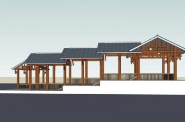Sketchup小品模型|亭子,中式风格,小品-BIM建筑网