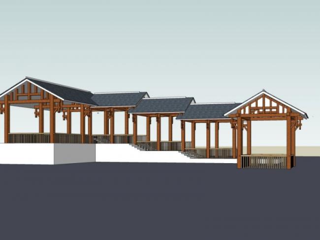 Sketchup小品模型|亭子,中式风格,小品 Sketchup小品模型|亭子,中式风格,小品