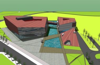 Sketchup文化模型|多层活动中心,文化建筑,现代风格-BIM建筑网