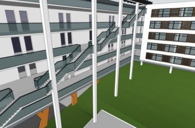 Sketchup学校模型|多层学校教学楼,校园教育建筑,现代风格-BIM建筑网